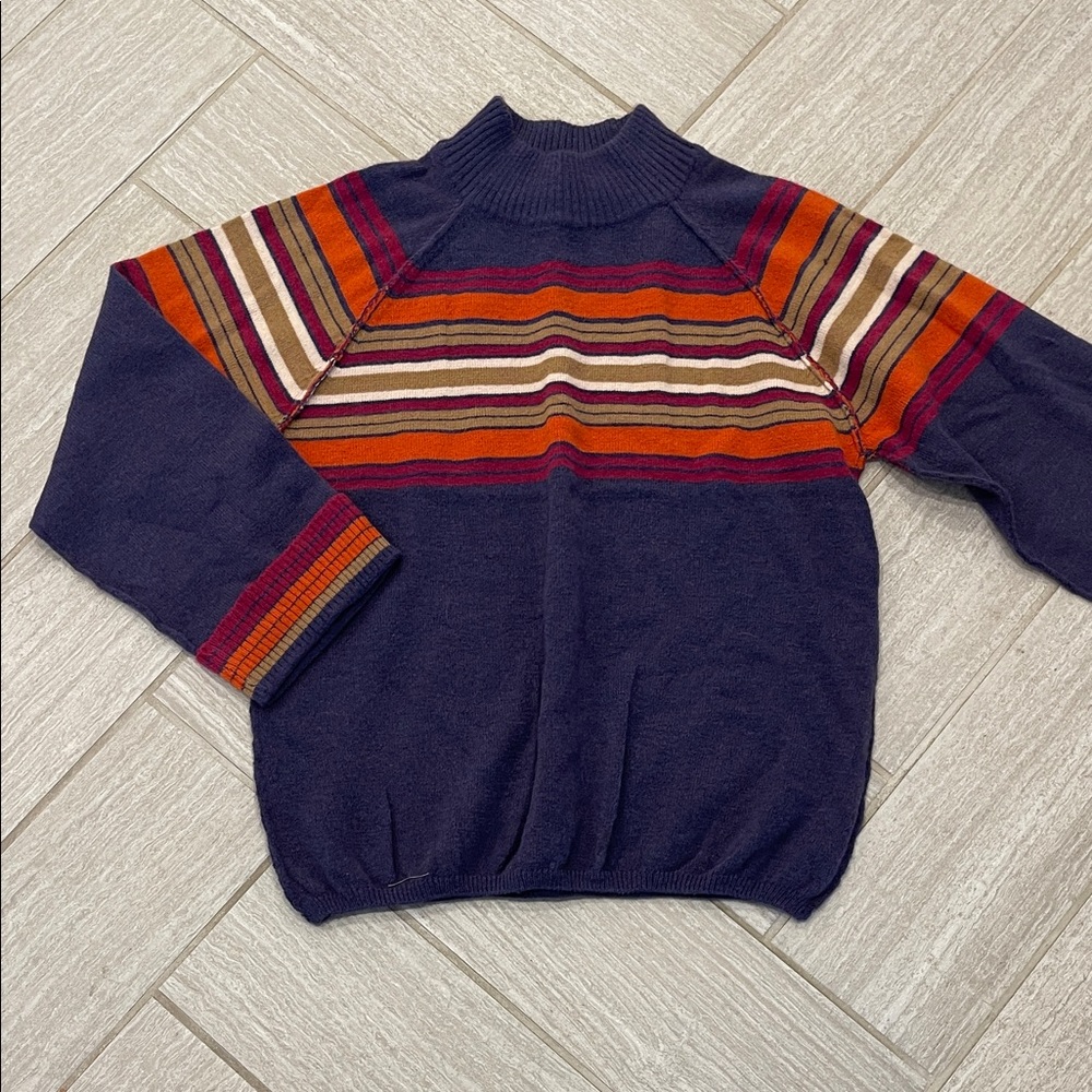 Democracy Colorful Striped Crew Neck Sweater